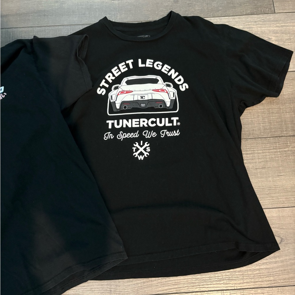 LOT OF 3 Black Short Sleeve Tees with Graphic Design